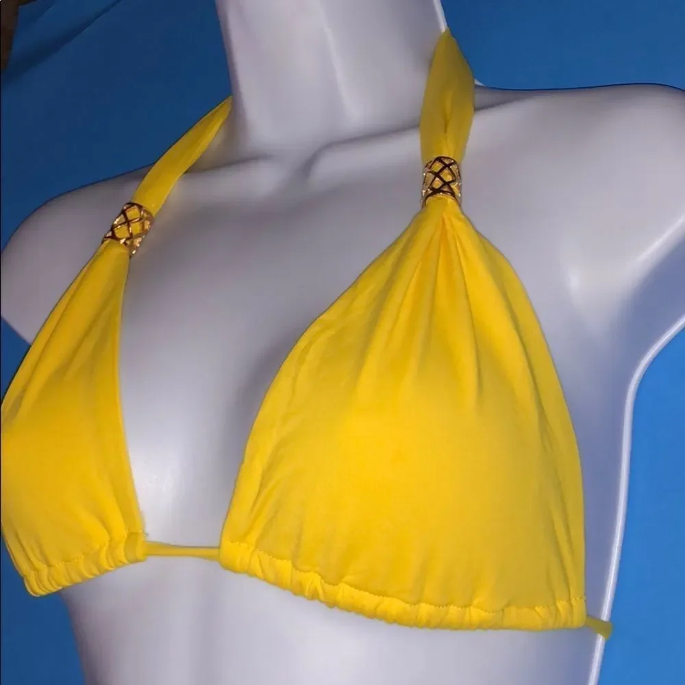 L Space‎ Triangle Bikini Top W/Gold Hardware